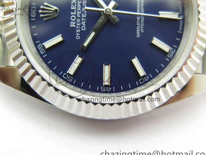 Best AAA Replica Sites Bracelet Best 1:1 41 Marker ZF 2438 Steel 126334 Blue Dial A 904L Stick Edition on Jubilee DateJust Compact 1217
